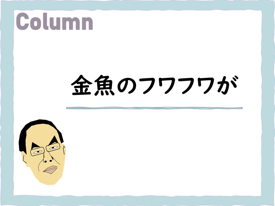金魚のフワフワが